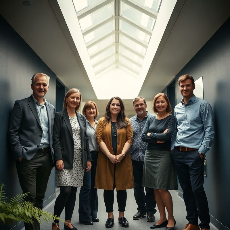 Hamiltonlink faculty members standing in the Dunedin campus corridor